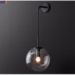 Nordic Modern LED Wall Lamp Glass Ball Bathroom Mirror Beside American Retro Wall Light Sconce Wandlamp Aplique Murale