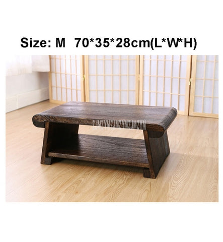 Foldable Wooden Japanese Tea Table For Living Room Furniture Modern Minimalist Tatami Coffee Folding Low Side Table Solid Wood