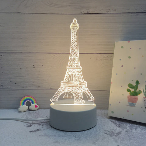 SOLOLANDOR 3D LED Lamp Creative 3D LED Night Lights Novelty Illusion Night Lamp 3D Illusion Table Lamp For Home Decorative Light