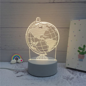 SOLOLANDOR 3D LED Lamp Creative 3D LED Night Lights Novelty Illusion Night Lamp 3D Illusion Table Lamp For Home Decorative Light