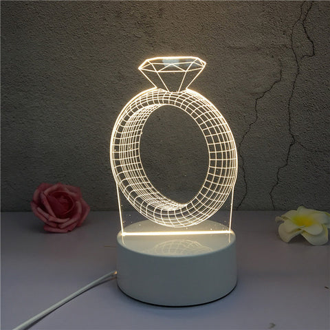 SOLOLANDOR 3D LED Lamp Creative 3D LED Night Lights Novelty Illusion Night Lamp 3D Illusion Table Lamp For Home Decorative Light