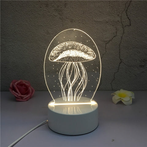 SOLOLANDOR 3D LED Lamp Creative 3D LED Night Lights Novelty Illusion Night Lamp 3D Illusion Table Lamp For Home Decorative Light