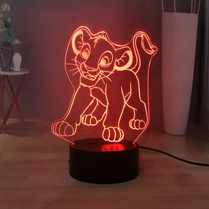 The Lion King USB Touch LED Child Night Light Cartoon Simba Room Decor Kids Birthday Holiday Gift King of the Jungle Desk Lamp