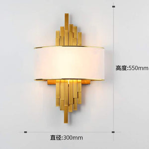 Metal Pipe Living room Led Wall Lamp Gold/Black Body Bedroom Wall Light Corridor Wall Sconce Loft Wall Deco 90-260V Nordic Lamp