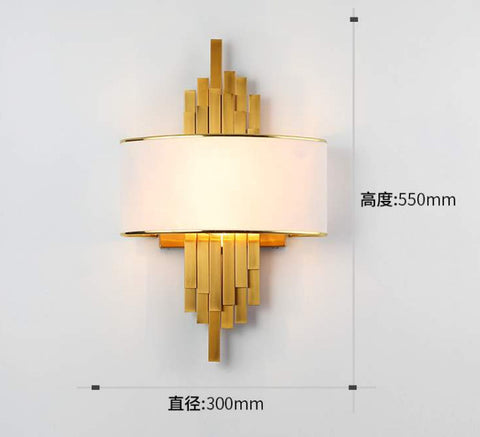 Metal Pipe Living room Led Wall Lamp Gold/Black Body Bedroom Wall Light Corridor Wall Sconce Loft Wall Deco 90-260V Nordic Lamp