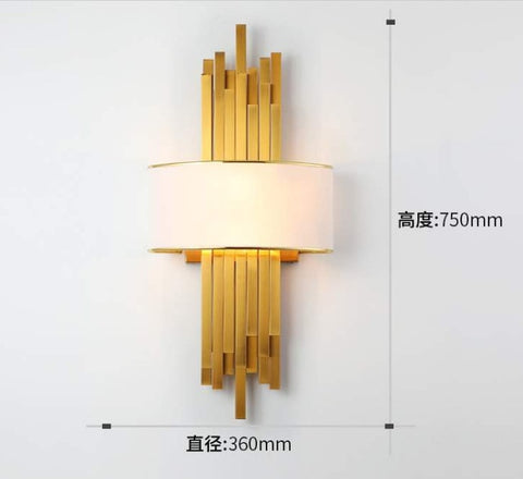 Metal Pipe Living room Led Wall Lamp Gold/Black Body Bedroom Wall Light Corridor Wall Sconce Loft Wall Deco 90-260V Nordic Lamp