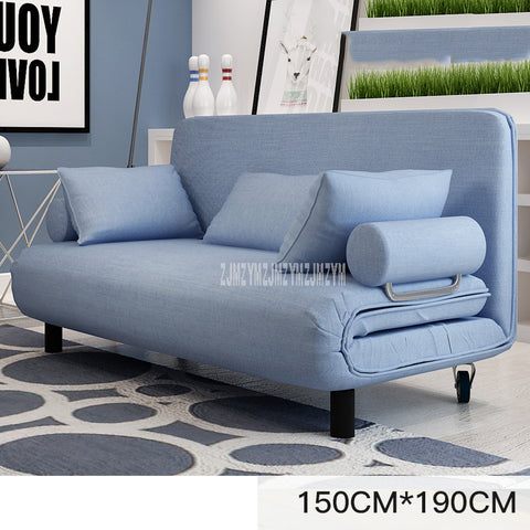 Carbon Steel Frame Living Room Sofa Bed Furniture Modern Washable Linen Cotton Sponge Filler Multifunctional Sofa Bed