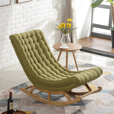 Modern Design Rocking Lounge Chair Sofa Bed Fabric Wood For Home Furniture Sofas Living Room Adult Luxury Rocking Chair Chaise