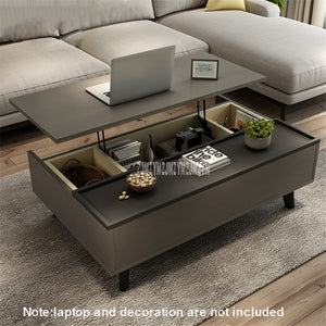 Nordic Simple Lifting Tea Table Lifting Sofa Side Table Living Room Multifunctional Liftable Table Furniture with Storage Space