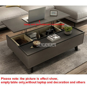 Nordic Simple Lifting Tea Table Lifting Sofa Side Table Living Room Multifunctional Liftable Table Furniture with Storage Space