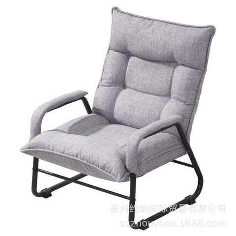 Creative Japanese Casual Lazy Sofa Single Balcony Living Room Bedroom Fabric Function Chair Recliner  Chairs