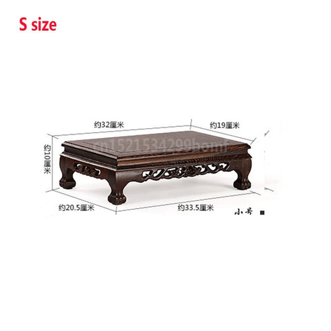 Chicken wing wood rectangular small tea table floating window tea table Chinese style red wooden table tatami  low table