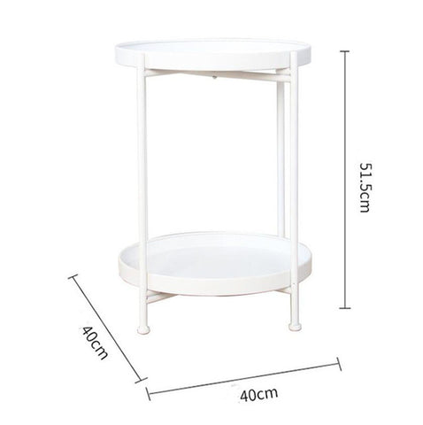 Luxury Metal Round Small Tea Table Coffee Table with Tray Storage for Sofa Bed Side Living Room mesa auxiliar Home Furniture