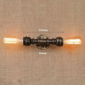 Retro Industrial Wall Lamp Vintage iron rust Water pipe Lamps E27 Loft Light Plated Indoor Lighting Home bedroom restaurant Deco