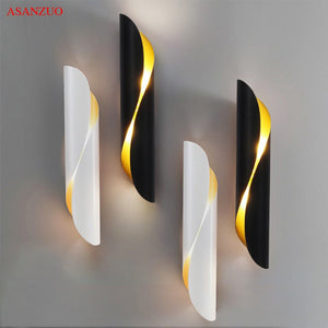 Modern Aluminum tube wall light G9 Light fixtures gold black Nordic restaurant living room aisle corridor balcony wall lamp