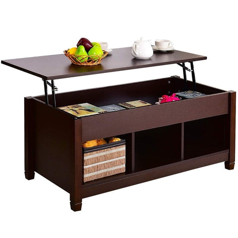 Lift Top Coffee Table with Hidden Storage Compartment Coffee Table Modern Living Room Furniture HW55643CF