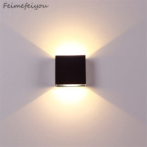 christmas dimming lampada luminaria LED Aluminium wall light rail project Square LED lamp bedside room bedroom hotel tv lighting