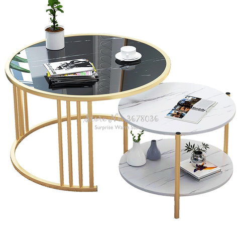 Nordic Small Coffee Table Modern Creative Home Living Room Sofa Round Table  Bedside Multifunctional Removable Table