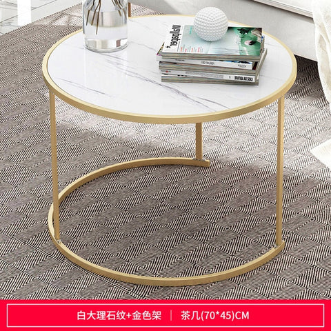 Nordic Small Coffee Table Modern Creative Home Living Room Sofa Round Table  Bedside Multifunctional Removable Table