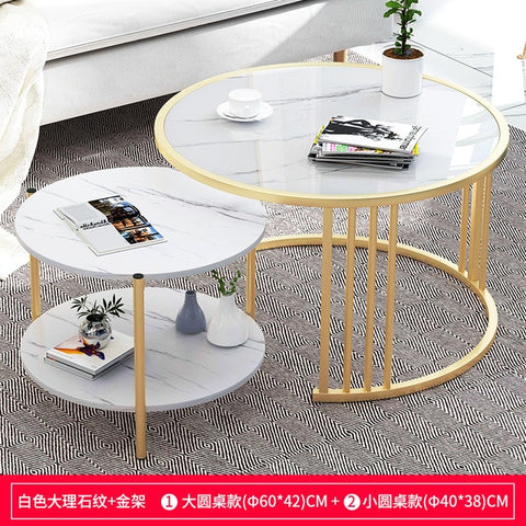 Nordic Small Coffee Table Modern Creative Home Living Room Sofa Round Table  Bedside Multifunctional Removable Table