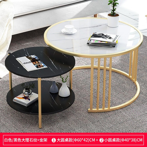 Nordic Small Coffee Table Modern Creative Home Living Room Sofa Round Table  Bedside Multifunctional Removable Table