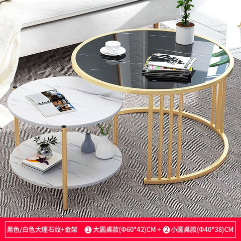 Nordic Small Coffee Table Modern Creative Home Living Room Sofa Round Table  Bedside Multifunctional Removable Table