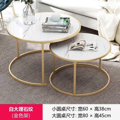 Nordic Small Coffee Table Modern Creative Home Living Room Sofa Round Table  Bedside Multifunctional Removable Table