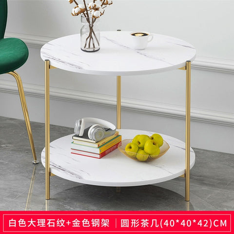 Nordic Small Coffee Table Modern Creative Home Living Room Sofa Round Table  Bedside Multifunctional Removable Table