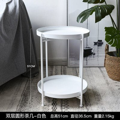 Coffee Table Nordic Sofa Side Table Bed Living Room Desk Dirty Clothes Sundries Storage Basket with Lid Tea Fruit Snack Tray