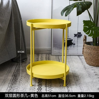 Coffee Table Nordic Sofa Side Table Bed Living Room Desk Dirty Clothes Sundries Storage Basket with Lid Tea Fruit Snack Tray