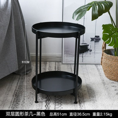 Coffee Table Nordic Sofa Side Table Bed Living Room Desk Dirty Clothes Sundries Storage Basket with Lid Tea Fruit Snack Tray