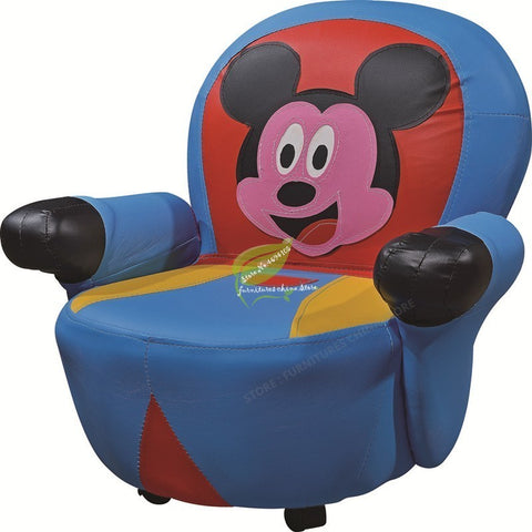 Living Furniture Single Seat Sofa with Casters Design Corner  Sofas Artificial Leather Couch Children's Cartoon Chair