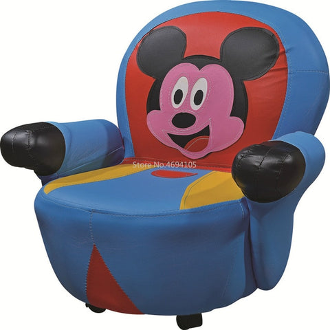 Living Furniture Single Seat Sofa with Casters Design Corner  Sofas Artificial Leather Couch Children's Cartoon Chair