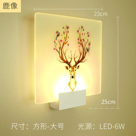 Artpad 8W Modern Romantic Loveliness Classic Picture Wall Lamp Bedside Bedroom Stair Corridor Porch Led Nordic Home Wall Light