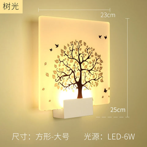 Artpad 8W Modern Romantic Loveliness Classic Picture Wall Lamp Bedside Bedroom Stair Corridor Porch Led Nordic Home Wall Light