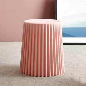 Nordic Cute Plastic Coffee Table for Living Room Side Table Bedside Small Round Table Creative Ins Stool Cake-shape Home Decor