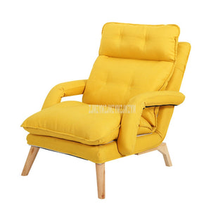 Lazy Lounge Chair Lying Reclining Chair With Footstool 4-Gear Backrest Living Room Learning WatchingTV Leisure Single Sofa Chair