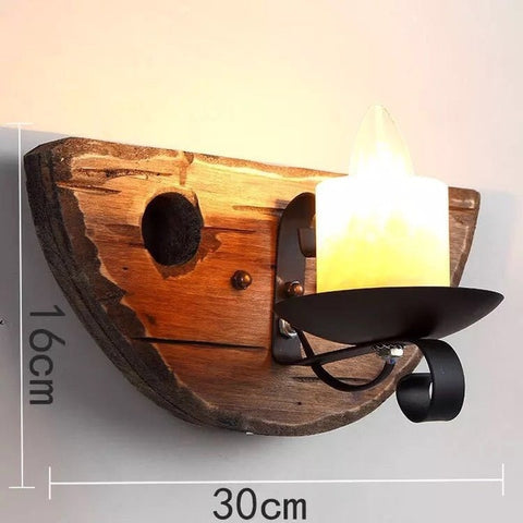 American Retro Industrial Wood Creative Bar Cafe Restaurant Wall Lamp Wall Lights for Home