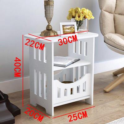 Simple white bedside small table plastic tea coffee table for bedroom office magazine storage shelf Home Decor cabinet mx3111150