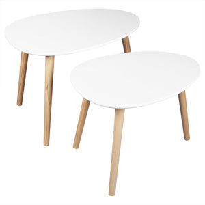 2pcs White Nordic Solid Wood Coffee Table Living room Sofa Side Table Small Dining Table Small Tea Table Home Furniture