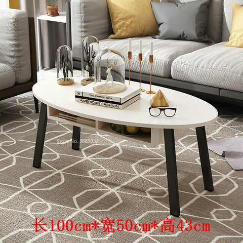 100cm Wooden Tea Table with Storage Drawer Living Room Side Table Desk Coffee Tables Modern Furniture