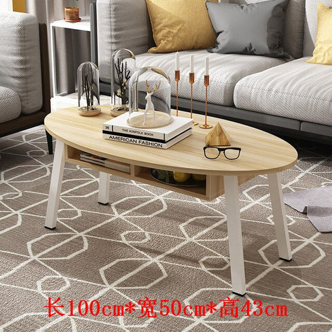 100cm Wooden Tea Table with Storage Drawer Living Room Side Table Desk Coffee Tables Modern Furniture