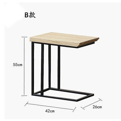 Loft industrial wind retro solid wood coffee table small square table wrought iron bedside sofa side seating few phone table