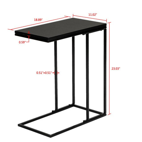 Console Table Sofa Side End Table Unique C-Shape Desk Computer Laptop Holder Portable Workstation Cofee