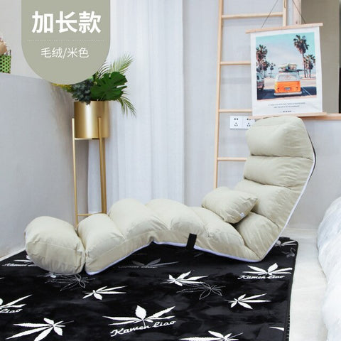 Lazy Single Person Sofa Bedroom Balcony Simple Tatami Sofa Cute Small Family Easy Folding Back Recliner Simple Storage