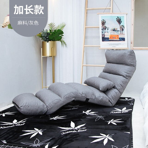 Lazy Single Person Sofa Bedroom Balcony Simple Tatami Sofa Cute Small Family Easy Folding Back Recliner Simple Storage