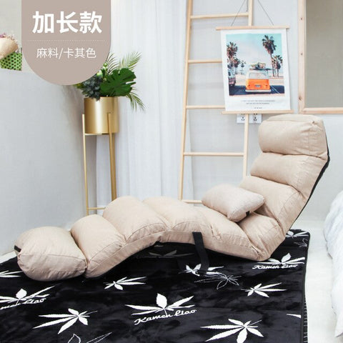 Lazy Single Person Sofa Bedroom Balcony Simple Tatami Sofa Cute Small Family Easy Folding Back Recliner Simple Storage