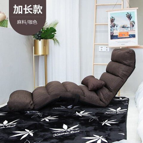 Lazy Single Person Sofa Bedroom Balcony Simple Tatami Sofa Cute Small Family Easy Folding Back Recliner Simple Storage