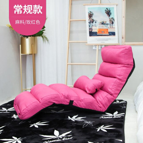 Lazy Single Person Sofa Bedroom Balcony Simple Tatami Sofa Cute Small Family Easy Folding Back Recliner Simple Storage