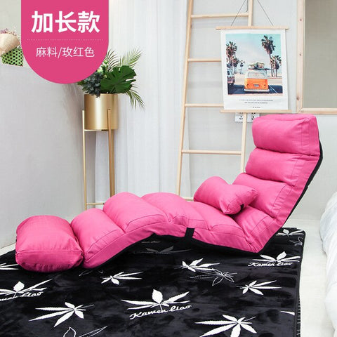 Lazy Single Person Sofa Bedroom Balcony Simple Tatami Sofa Cute Small Family Easy Folding Back Recliner Simple Storage